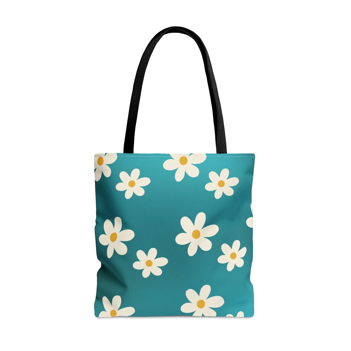 Jewel Teal Daisy Tote Bag