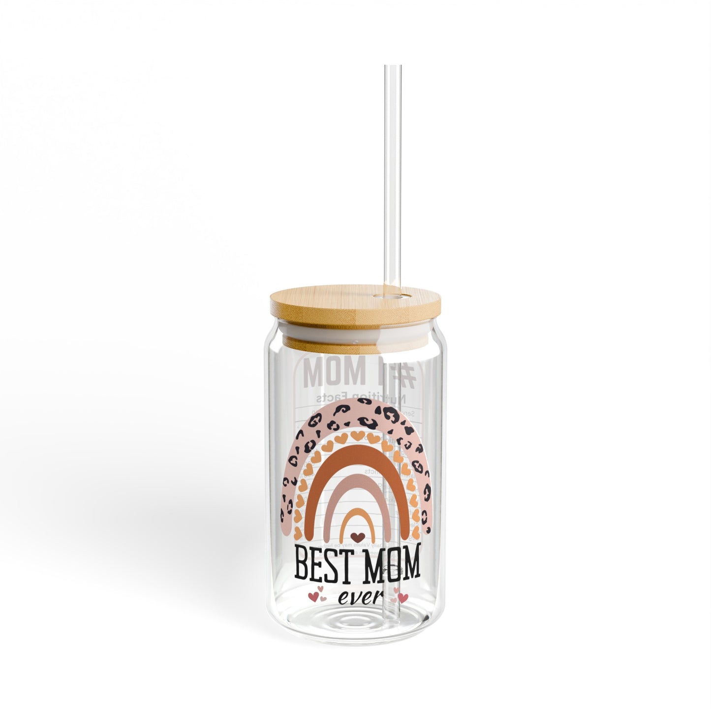 Bamboo Breeze Glass Sipper: BEST MOM EVER multi