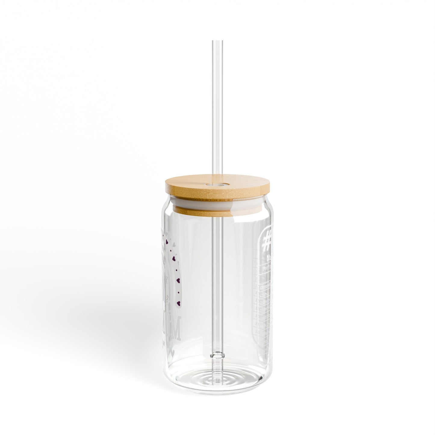 Bamboo Breeze Glass Sipper: BEST MOM EVER white