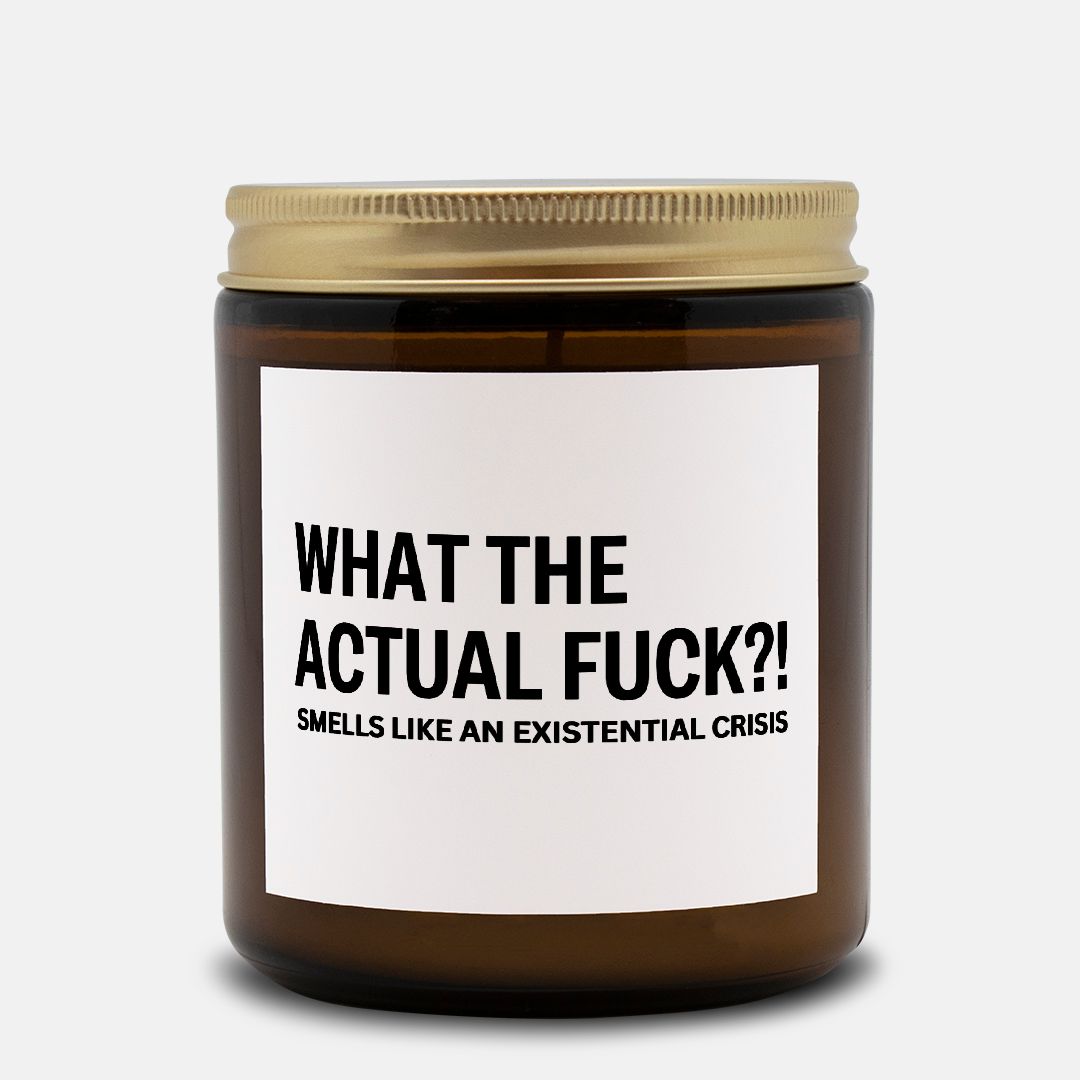 What the Actual &*#@?  Candle Amber Jar 9oz