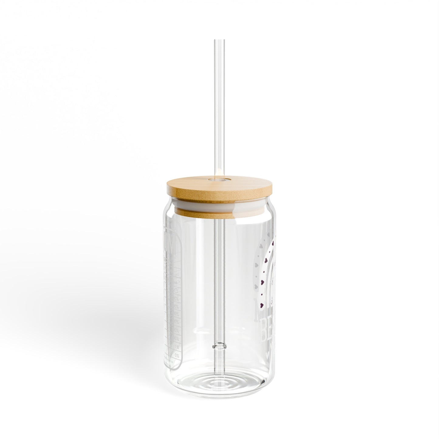 Bamboo Breeze Glass Sipper: BEST MOM EVER white