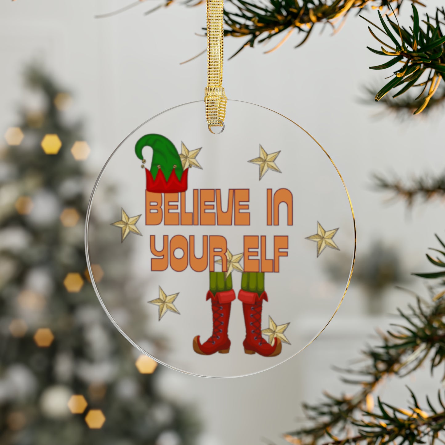 Elf Faith Acrylic Ornament