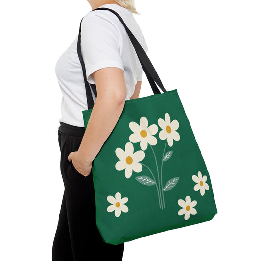 Luscious Green Daisy Tote Bag