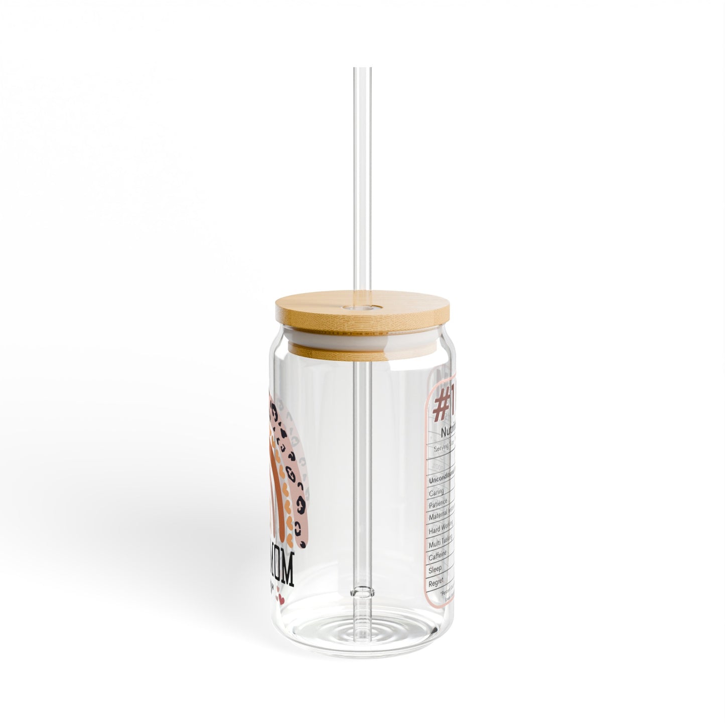 Bamboo Breeze Glass Sipper: BEST MOM EVER multi