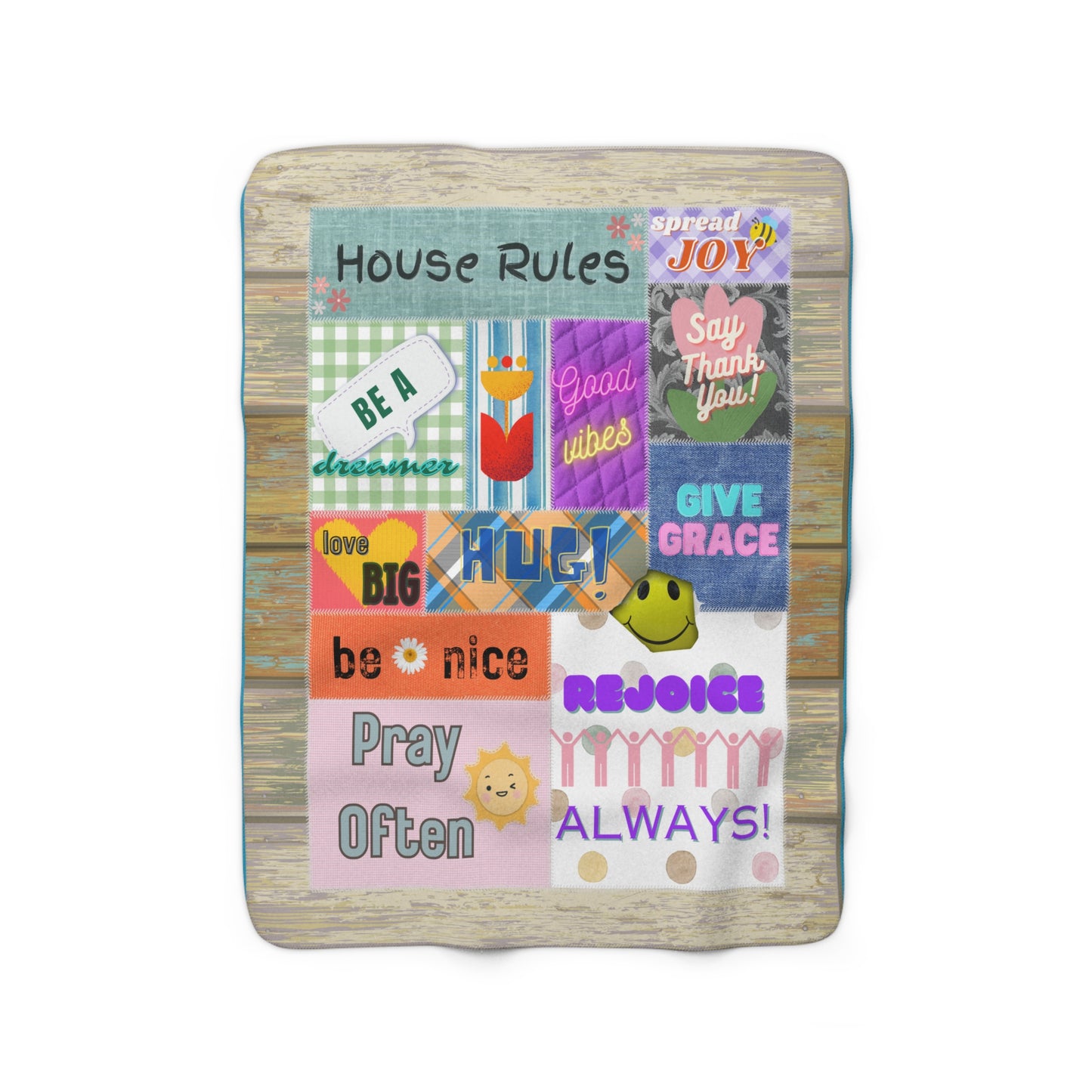 House Rules Sherpa Fleece Blanket