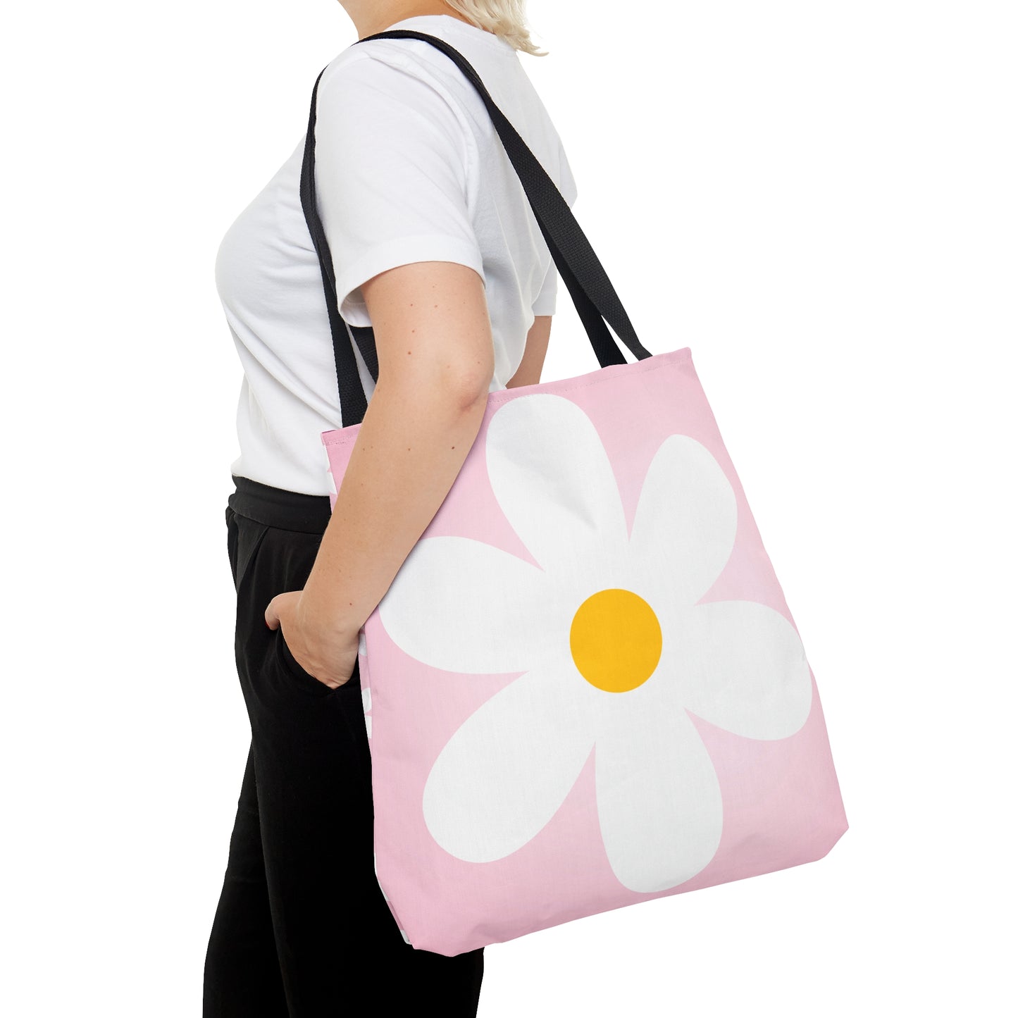 Pretty in Pink Daisy Tote Bag