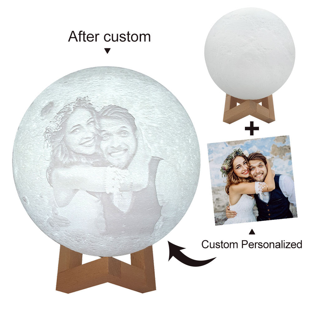 LunaLove Personalized 3D Moon Lamp: Your Celestial Canvas