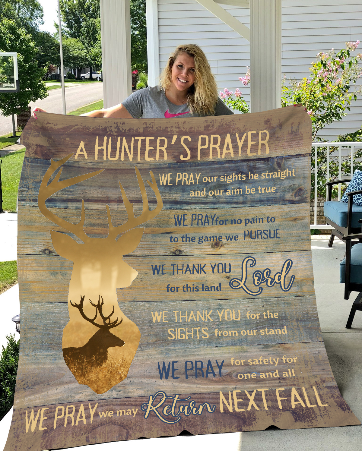 a HUNTER’S PRAYER A Hunter's Prayers Plush Fleece Blanket