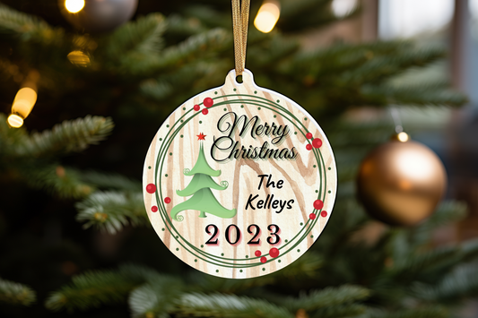 Personalized Family 2023 Christmas Ornament