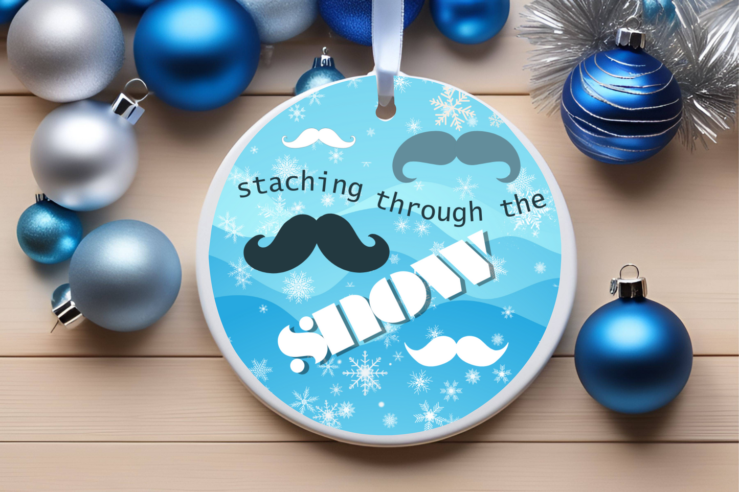 Staching Through the Snow Ornament