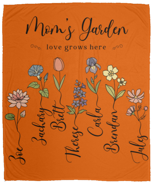 Mom's Garden Birthflower Blanket