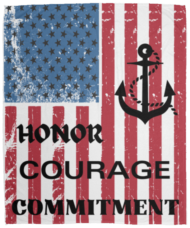 HONOR...anchor Plush Fleece Blanket - 50x60