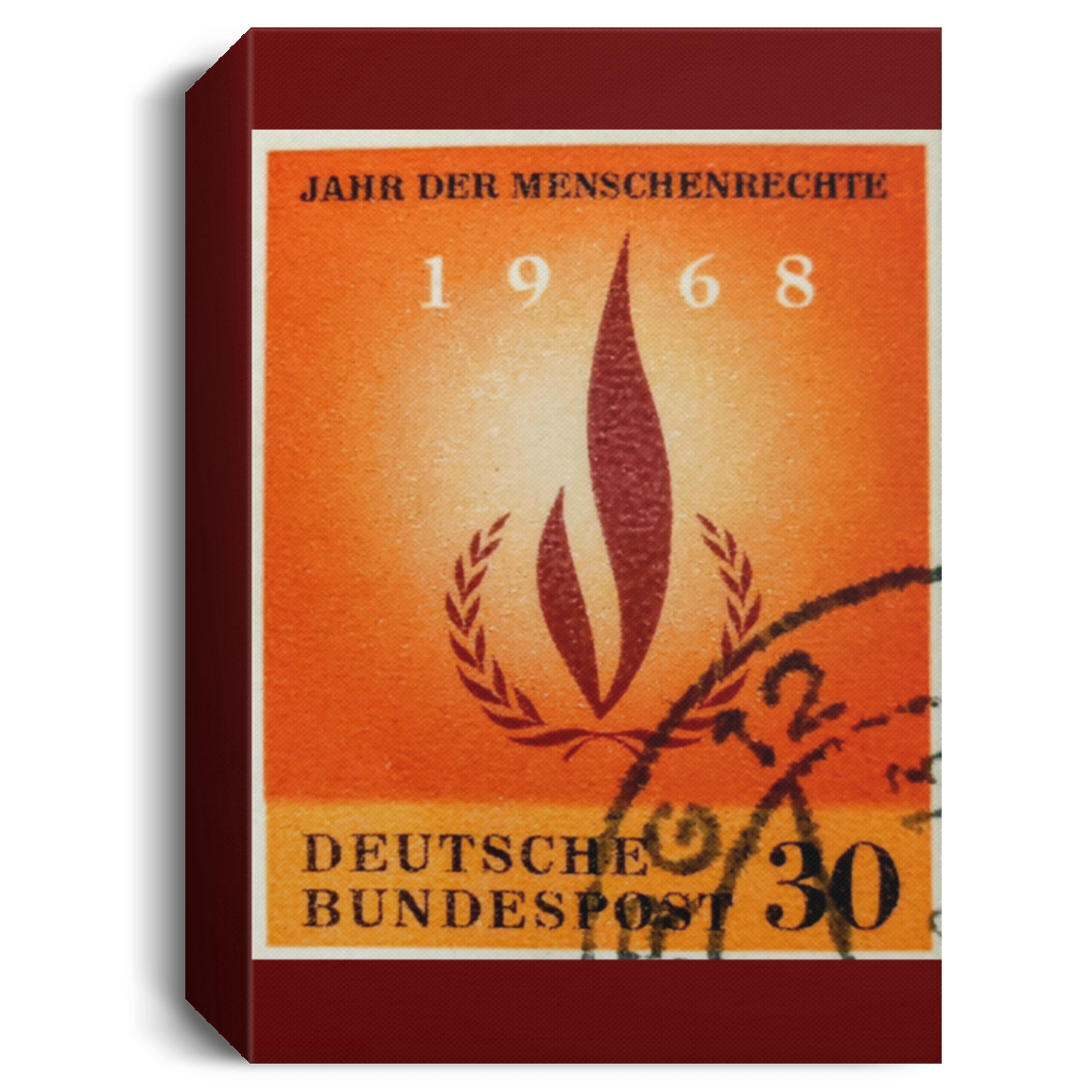 Jahr der Menschenrechte  (Year of Human Rights) 1968 Deluxe Portrait Canvas 1.5in Frame