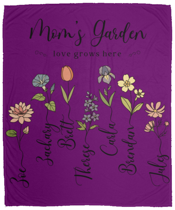 Mom's Garden Birthflower Blanket