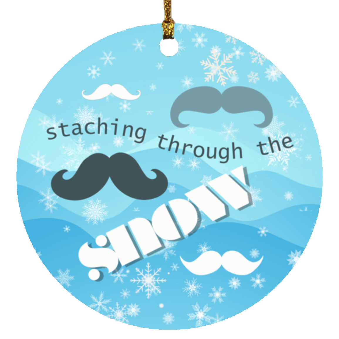 Staching Through the Snow Ornament