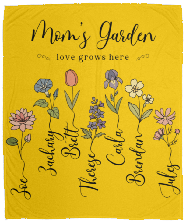 Mom's Garden Birthflower Blanket