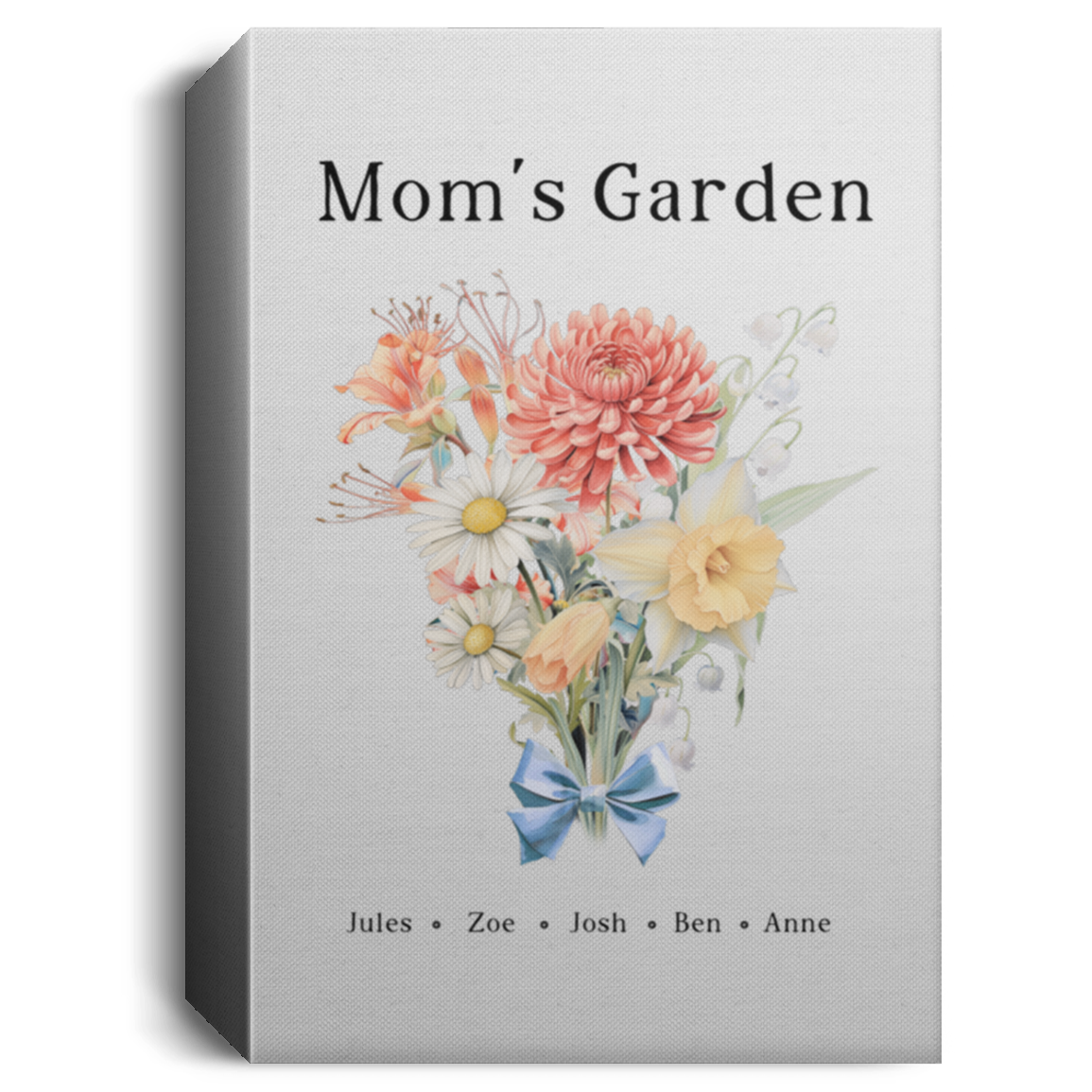 Mother's Blooming Garden - Personalized Birthflower Canvas