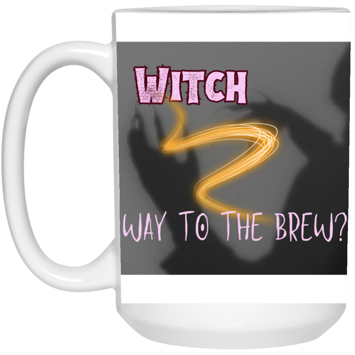 Witch way to the brew Witch's Brew 15 oz. White Mug