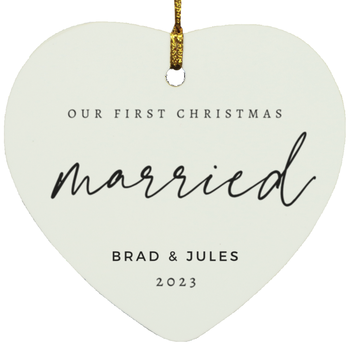 First Christmas Married Personalized Ornament