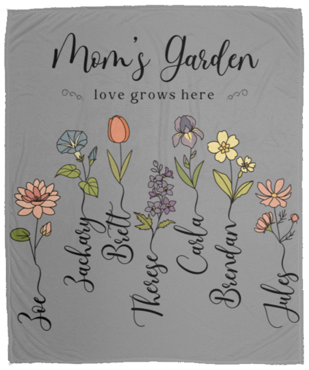 Mom's Garden Birthflower Blanket