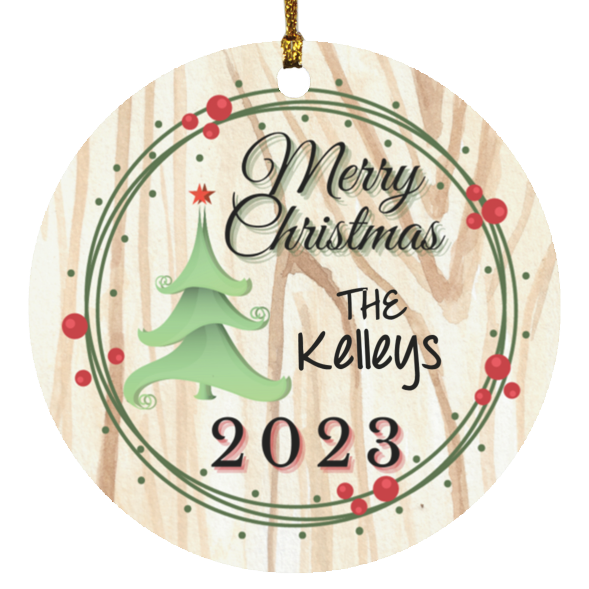 Personalized Family 2023 Christmas Ornament