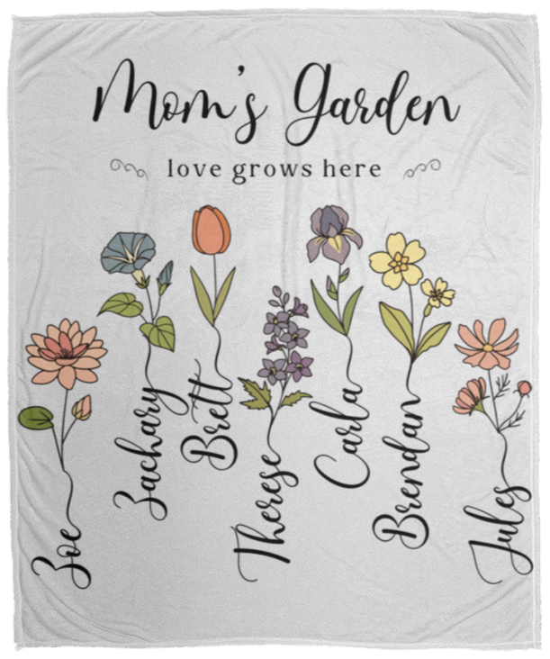 Mom's Garden Birthflower Blanket