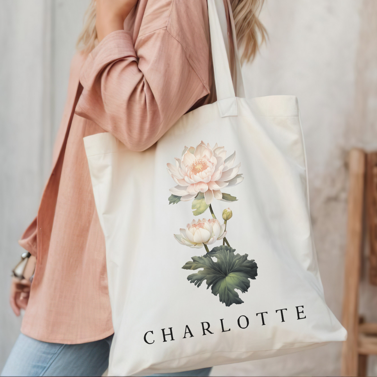 Bloom & Beloved Personalized Birthflower Tote