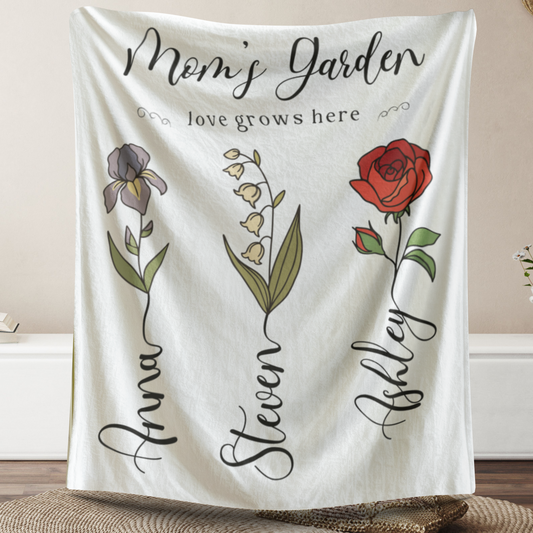 Mom's Garden Birthflower Blanket