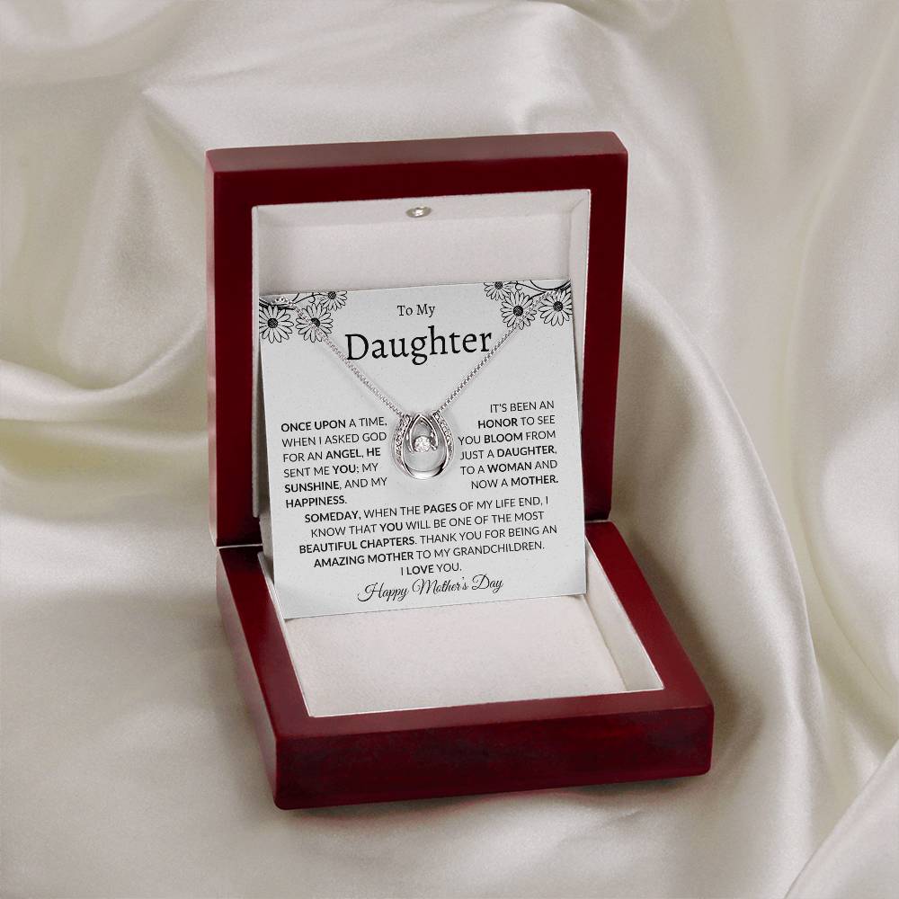 Daughter Mother's Day Gift- Great Mother- Horseshoe Necklace