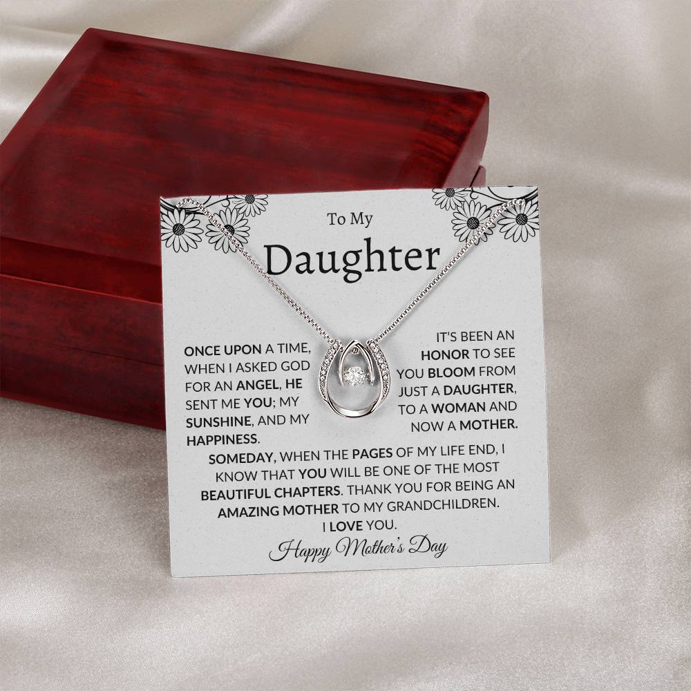 Daughter Mother's Day Gift- Great Mother- Horseshoe Necklace