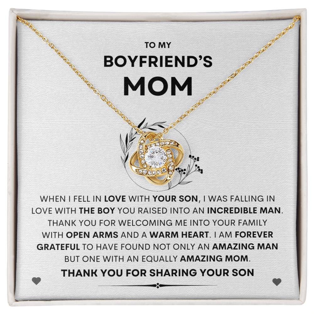 To My Boyfriend's Mom Loveknot Necklace