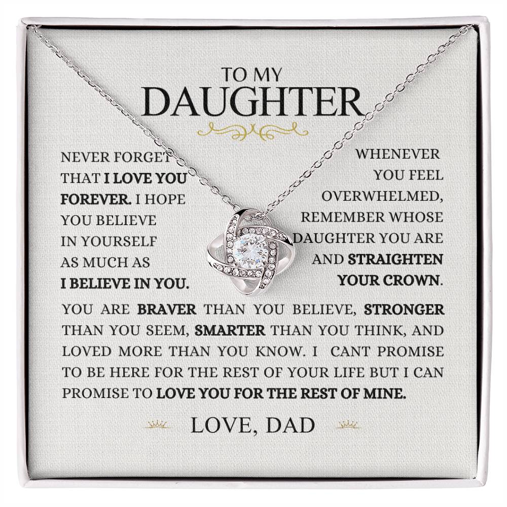 For My Daughter Love Dad - Love Knot