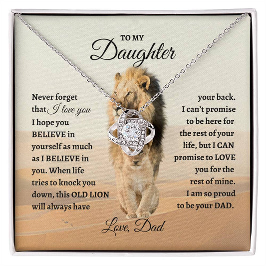 To My Daughter Lion Necklace