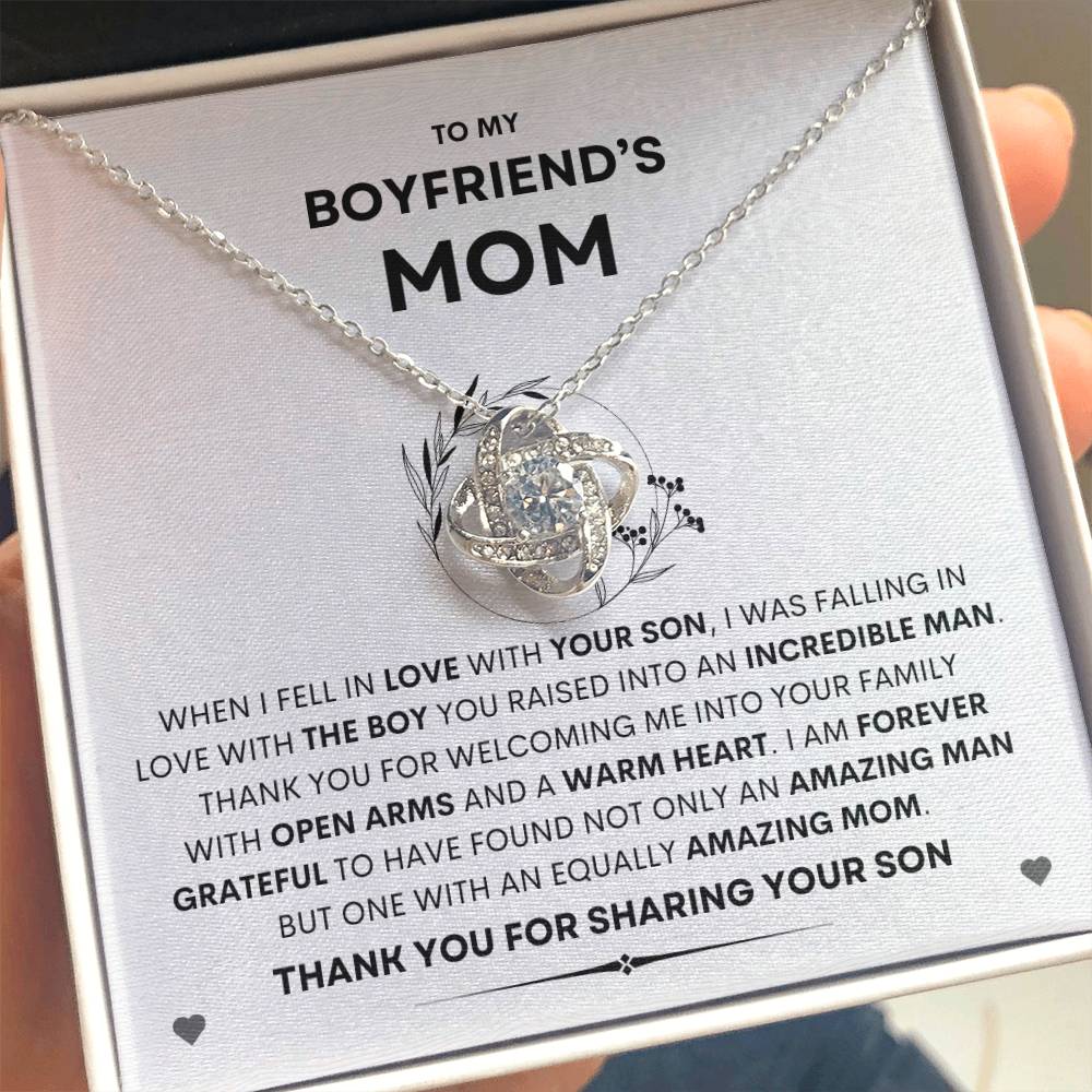 To My Boyfriend's Mom Loveknot Necklace