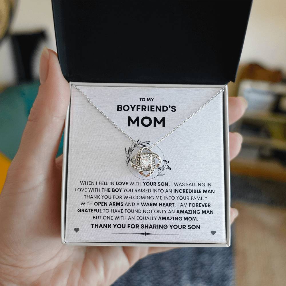 To My Boyfriend's Mom Loveknot Necklace