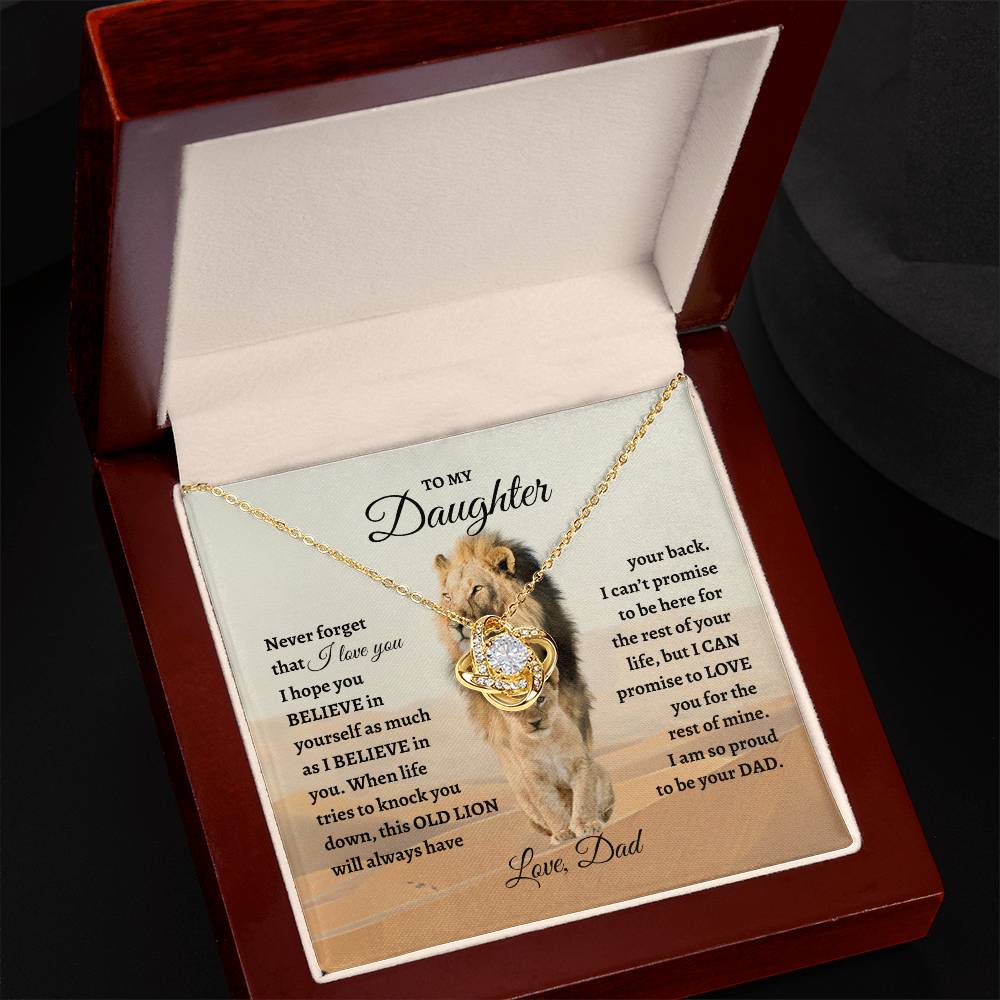 To My Daughter Lion Necklace