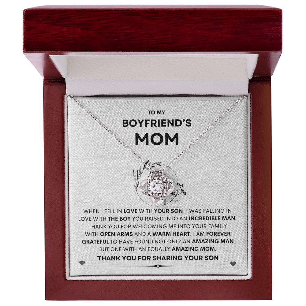 To My Boyfriend's Mom Loveknot Necklace