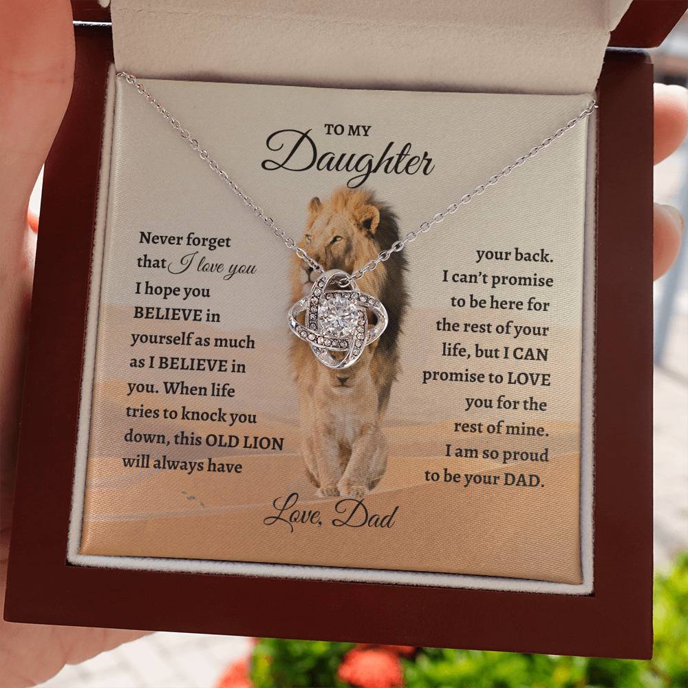 To My Daughter Lion Necklace