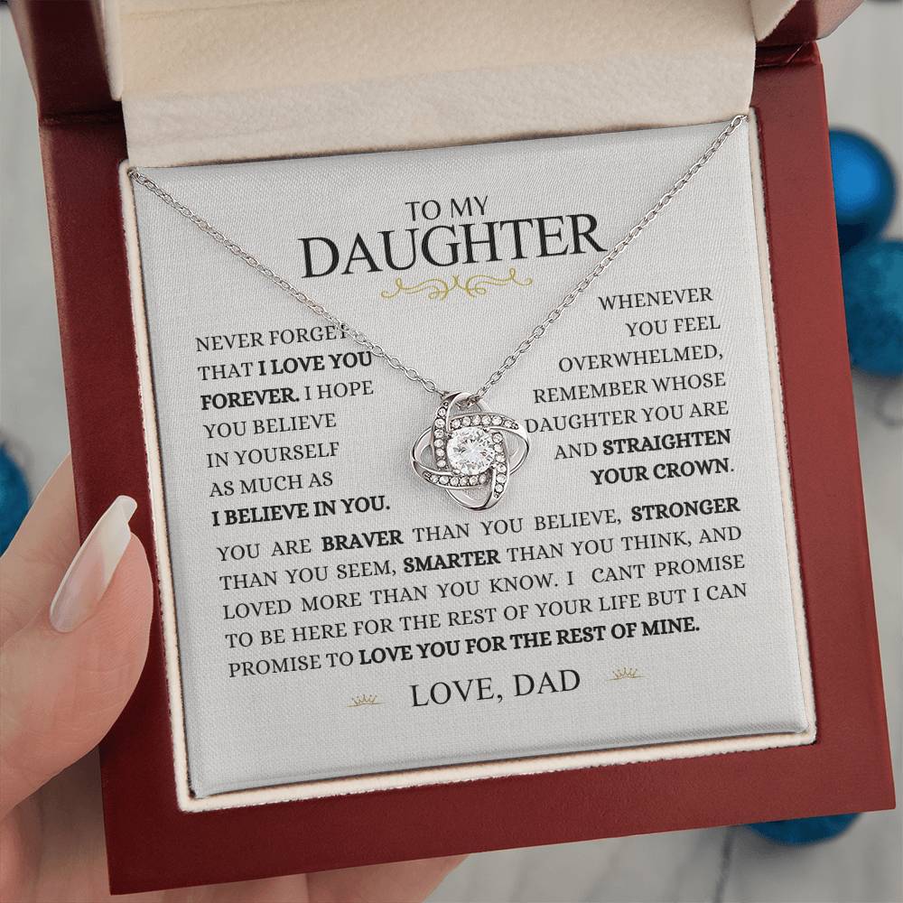 For My Daughter Love Dad - Love Knot