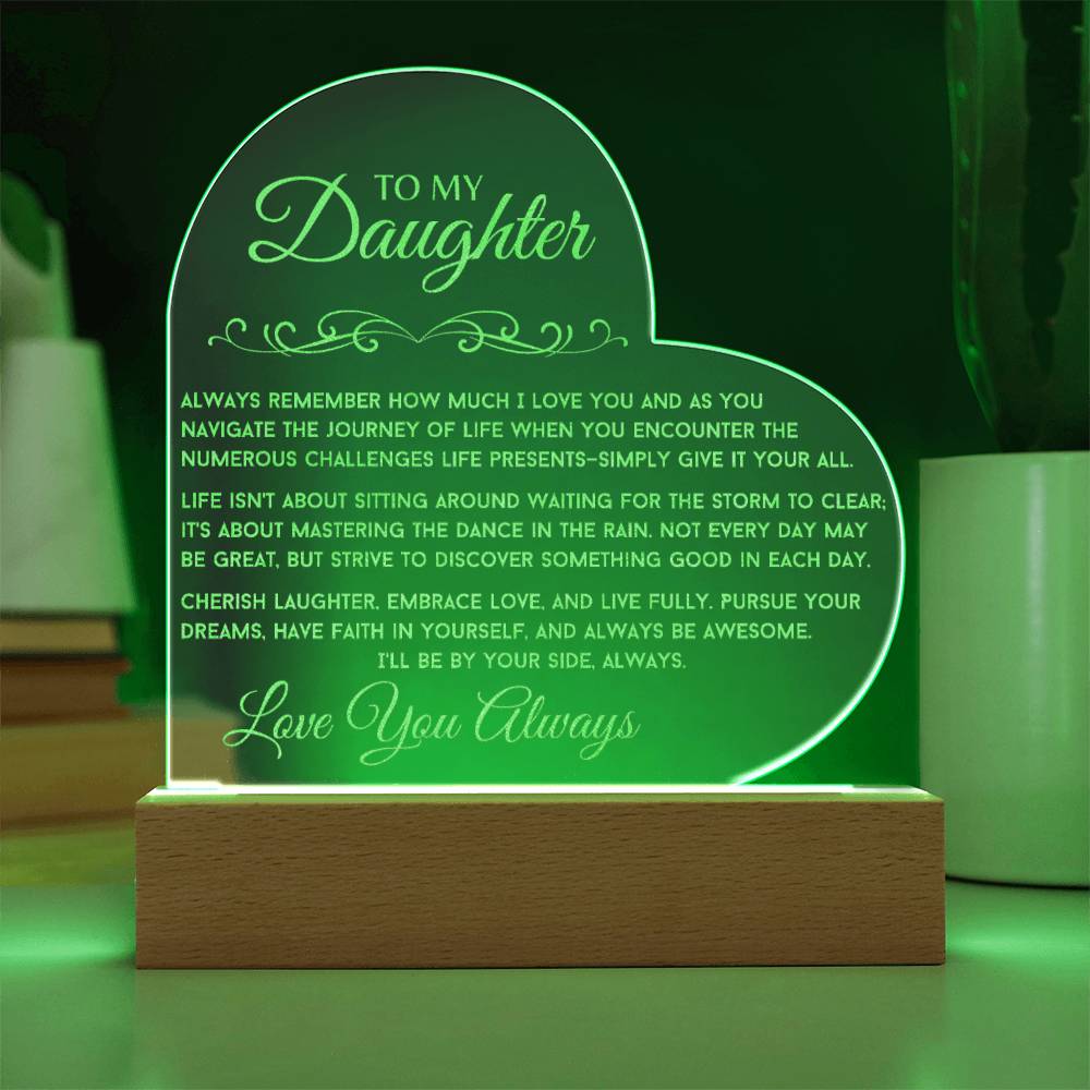 Forever Daughter Acrylic Heart Illuminarte™ Plaque