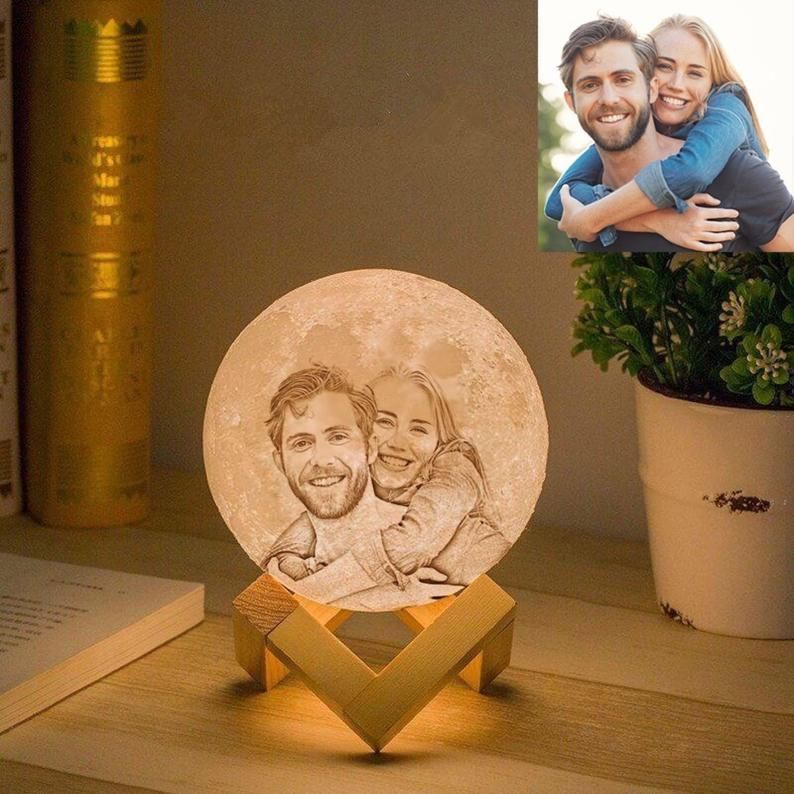 LunaLove Personalized 3D Moon Lamp: Your Celestial Canvas