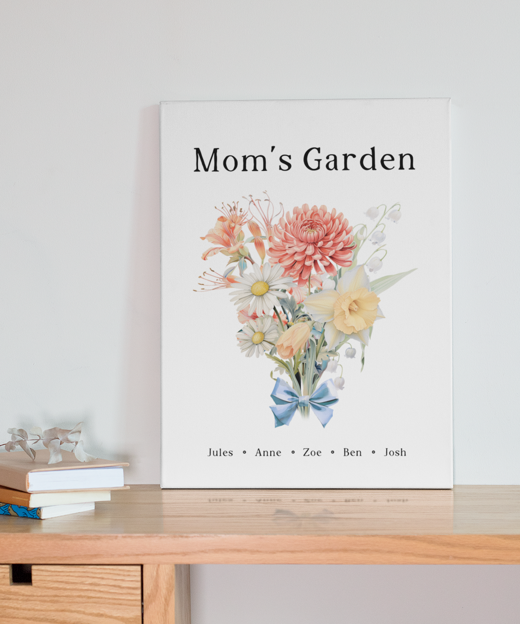 Mother's Blooming Garden - Personalized Birthflower Canvas