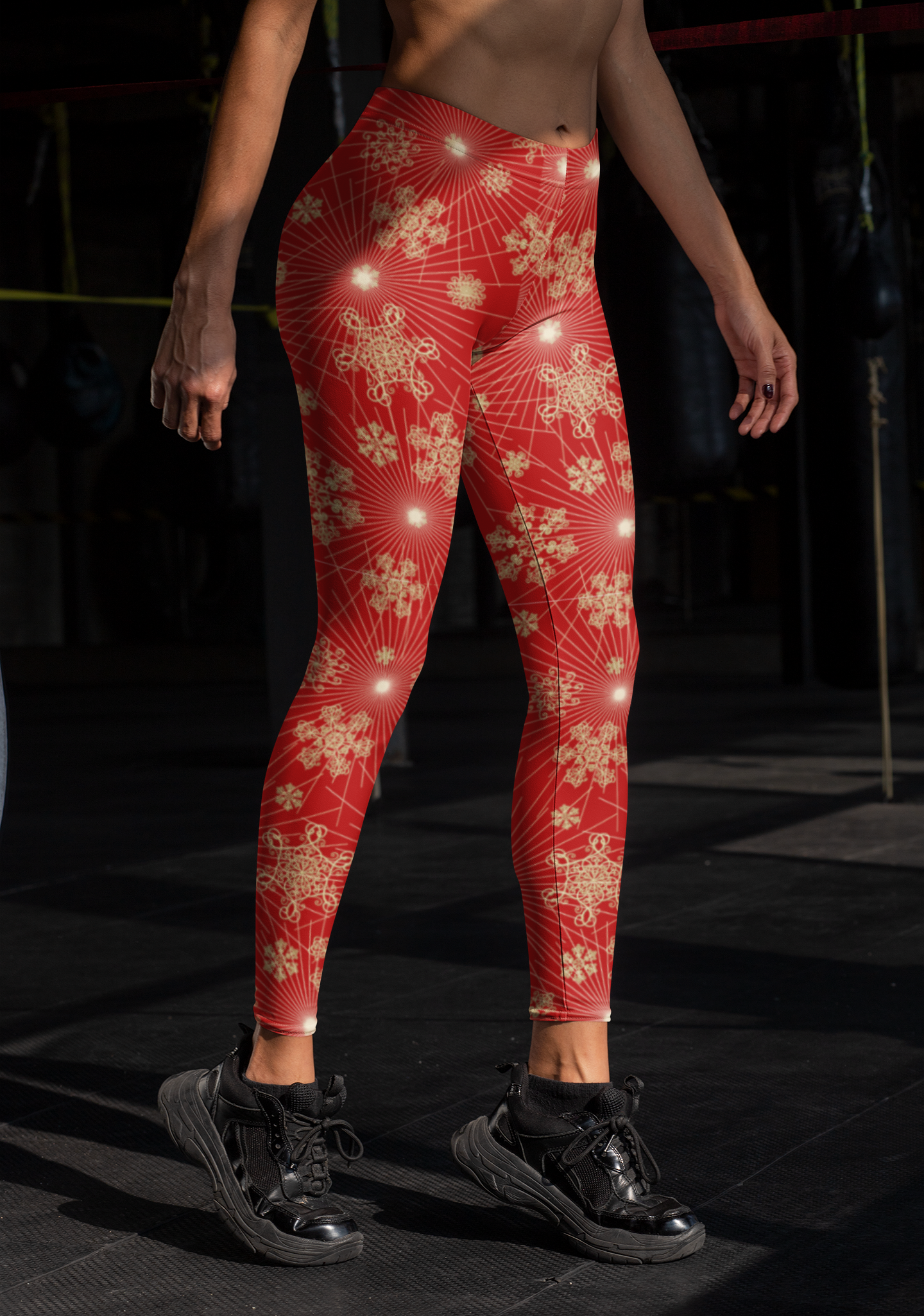 Golden Snowflake Leggings