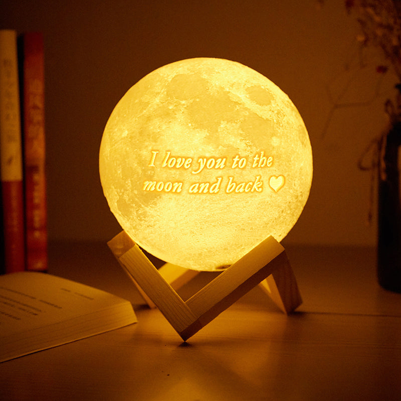 LunaLove Personalized 3D Moon Lamp: Your Celestial Canvas