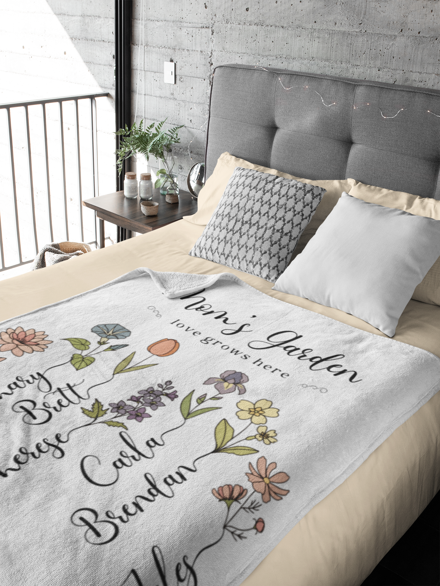 Mom's Garden Birthflower Blanket