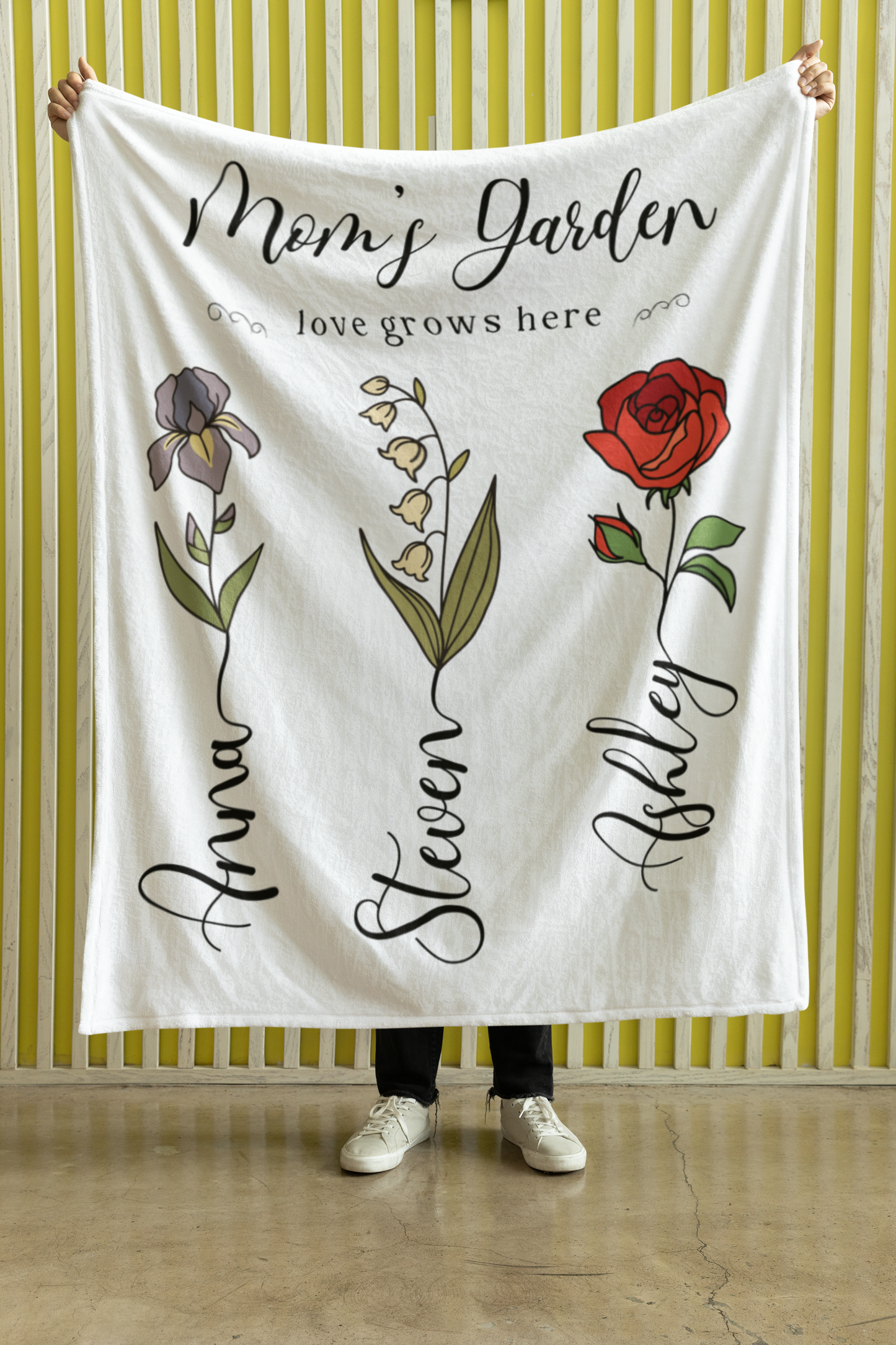 Mom's Garden Birthflower Blanket