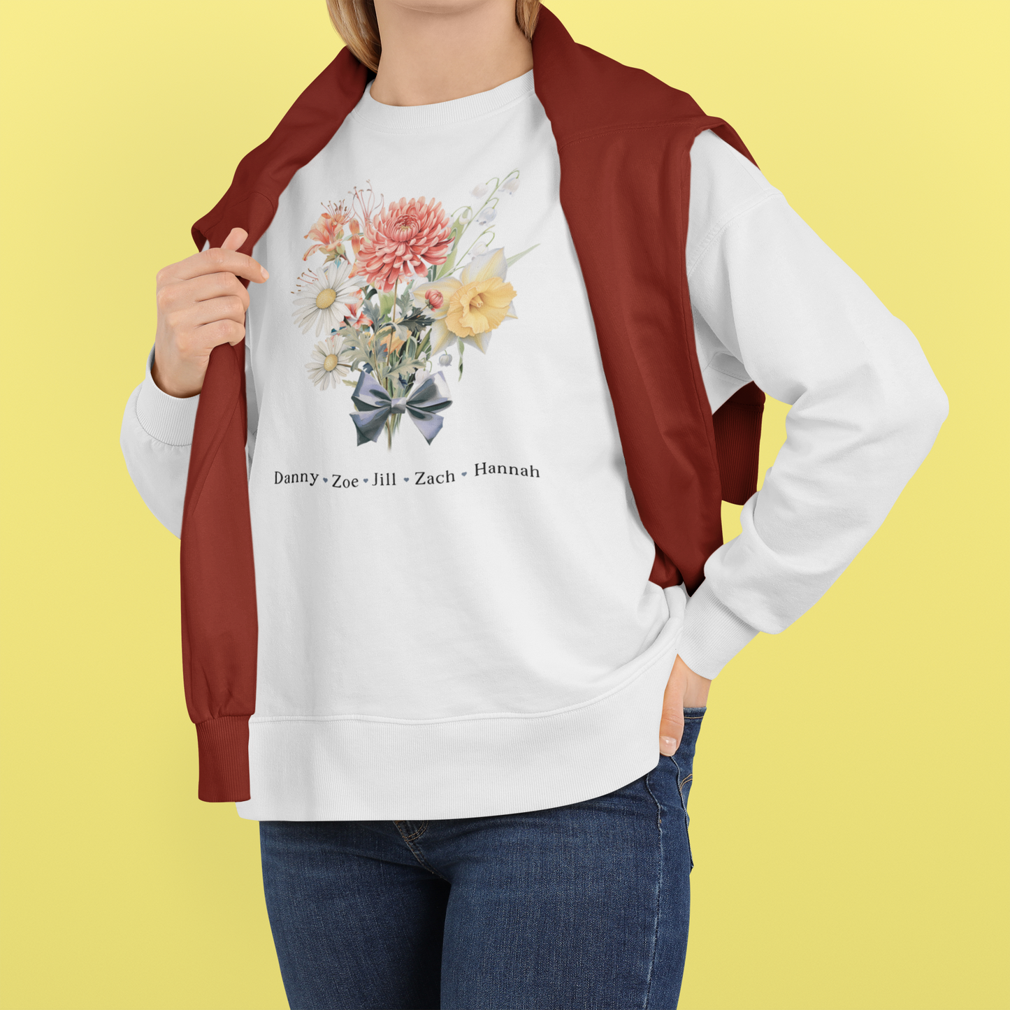 Bloom & Bond Personalized Birthflower Sweatshirt