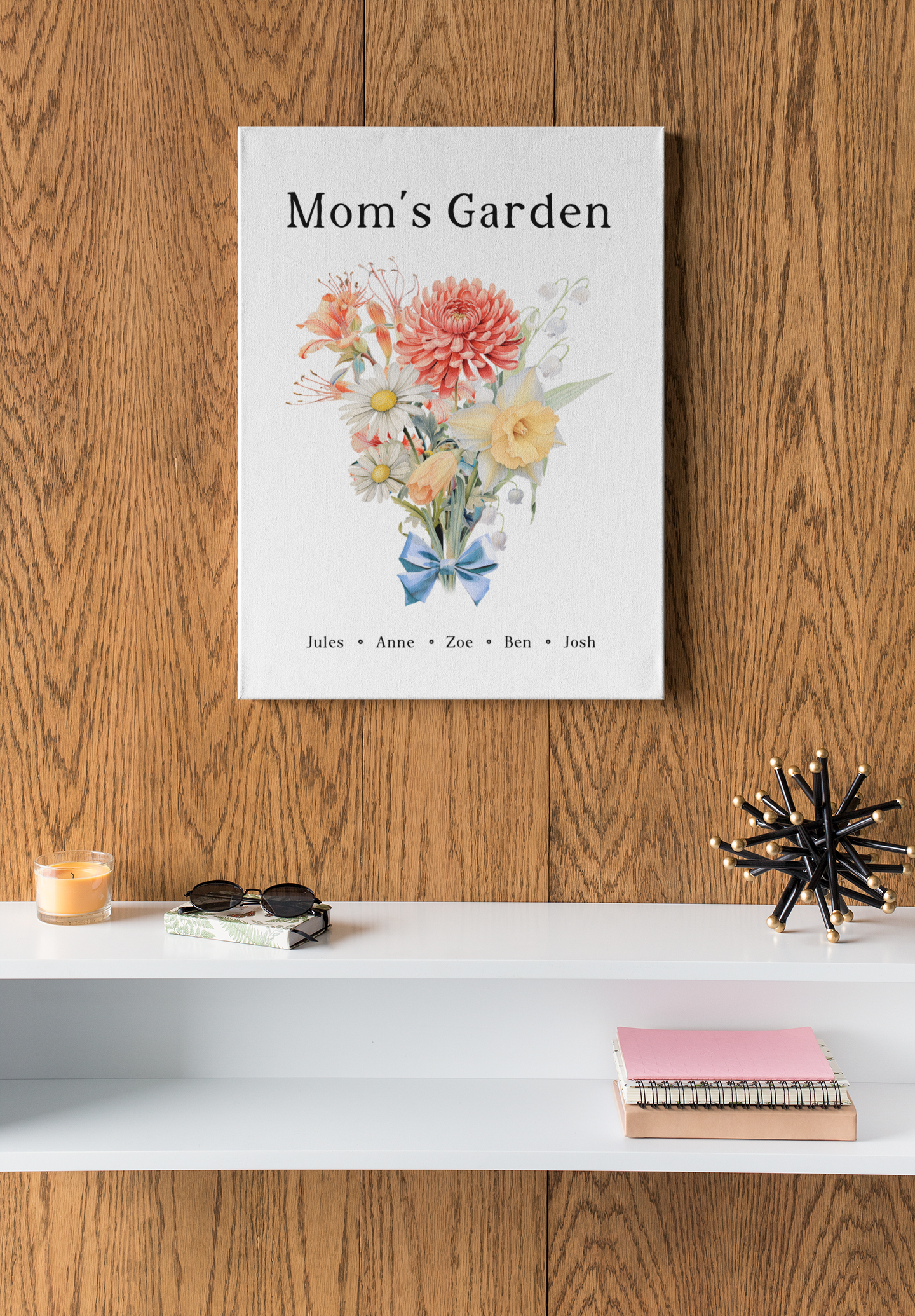 Mother's Blooming Garden - Personalized Birthflower Canvas