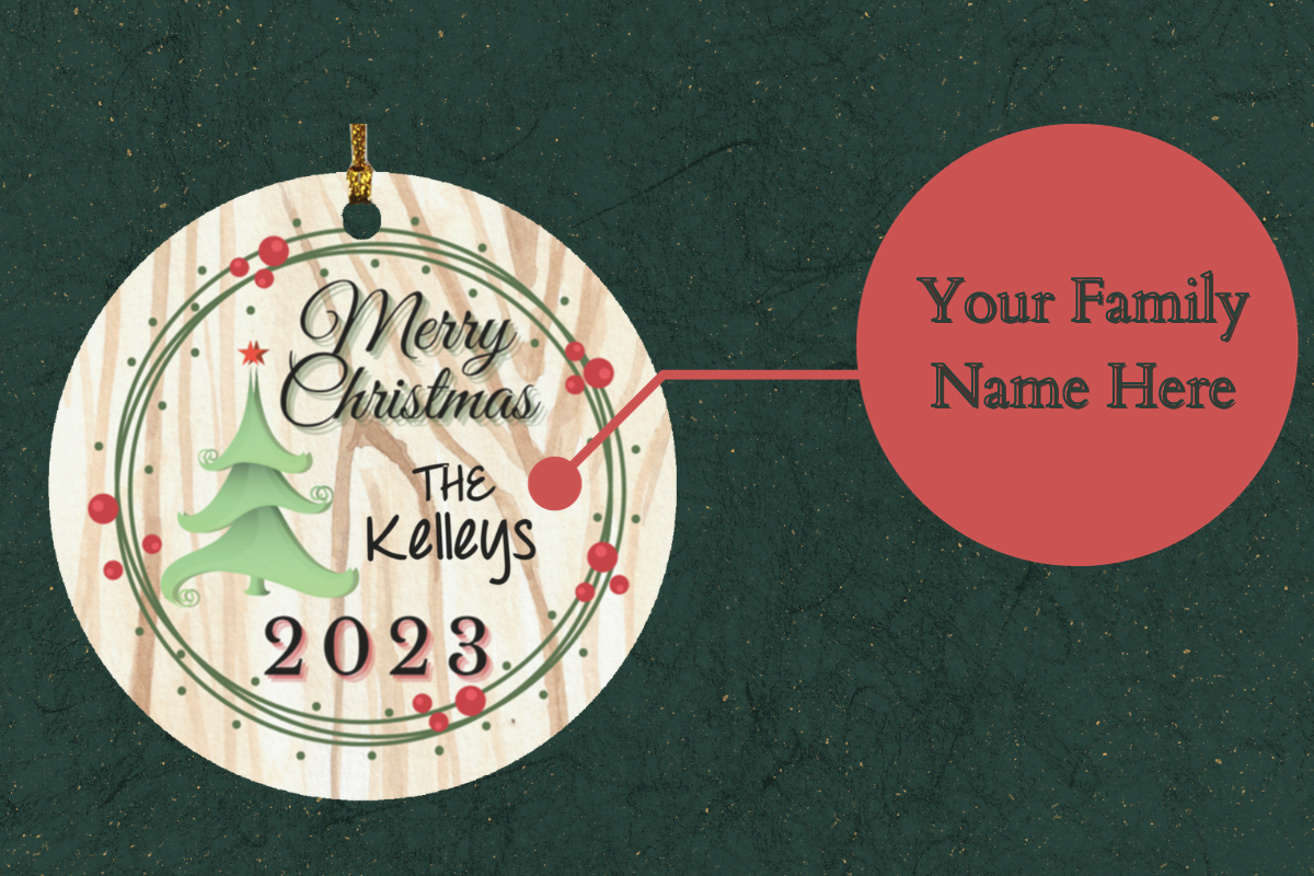 Personalized Family 2023 Christmas Ornament