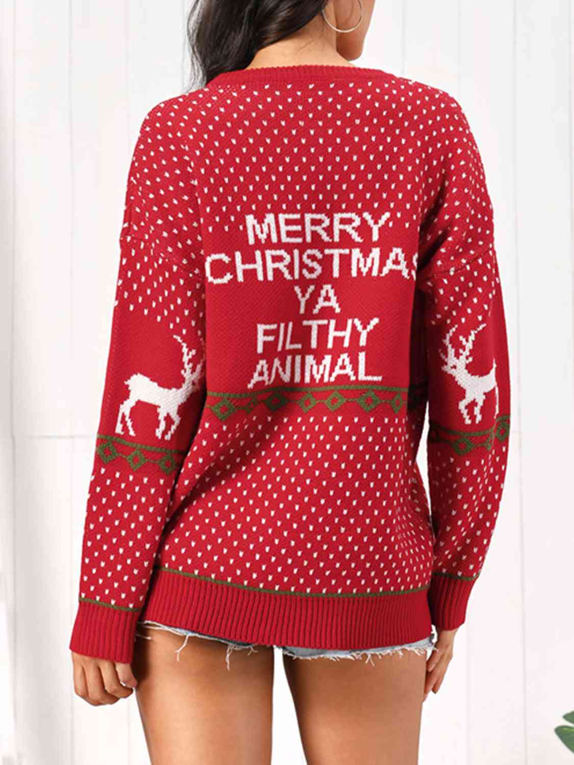 .Ugly Christmas Filthy Animal Sweater